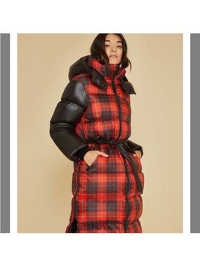 Mackage Haiko Plaid Long Down Coat